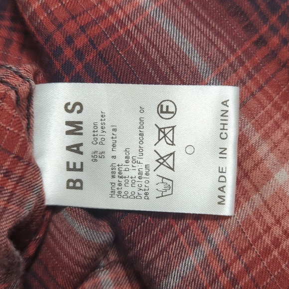 Beams - Japan Basic & Exciting Pearl Snap Western Plaid Button Down Shirt Size L - Picture 5 of 8